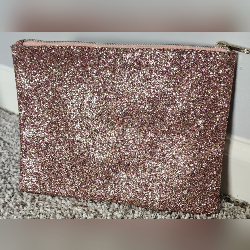 NWOT Old Navy Pink Glitter Makeup Bag